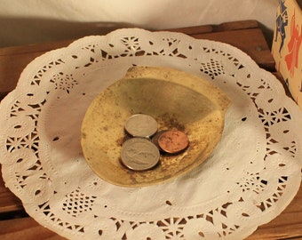 Vintage Brass "Pocket Change" Tray Stock #S139