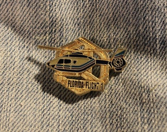 Vintage Florida Flight 1 Helicopter Lapel or Hat Pin