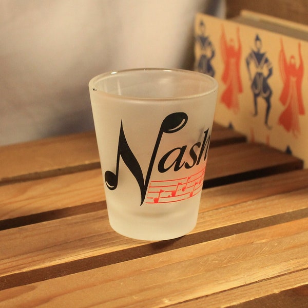 Vintage Nashville Shot Glass Travel Souvenir Stock #A084