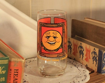 Vintage Burger King 1979 Funny Burger Face Glass Tumbler Stock #Z295