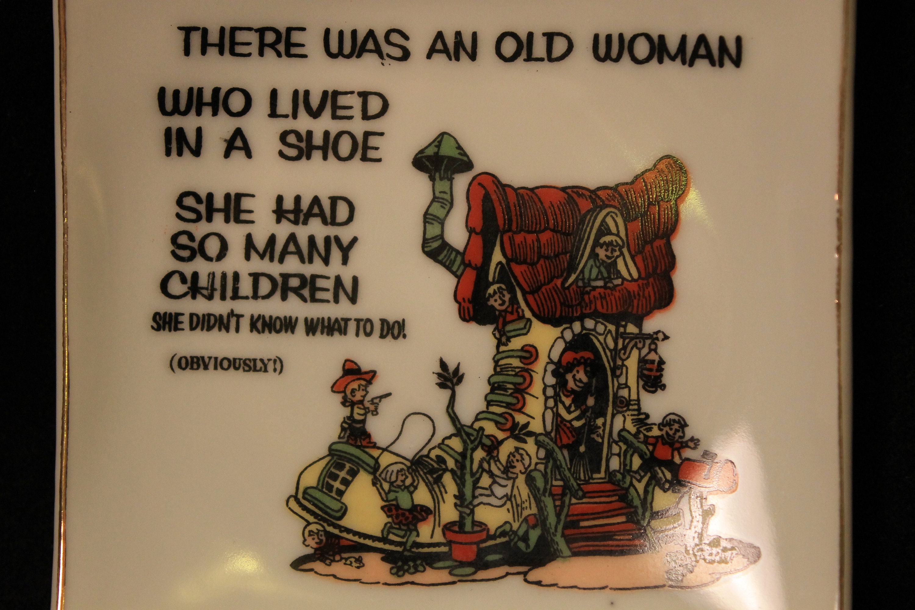 There Was an Old Woman Lived in A Shoe Vintage Plaque or Etsy