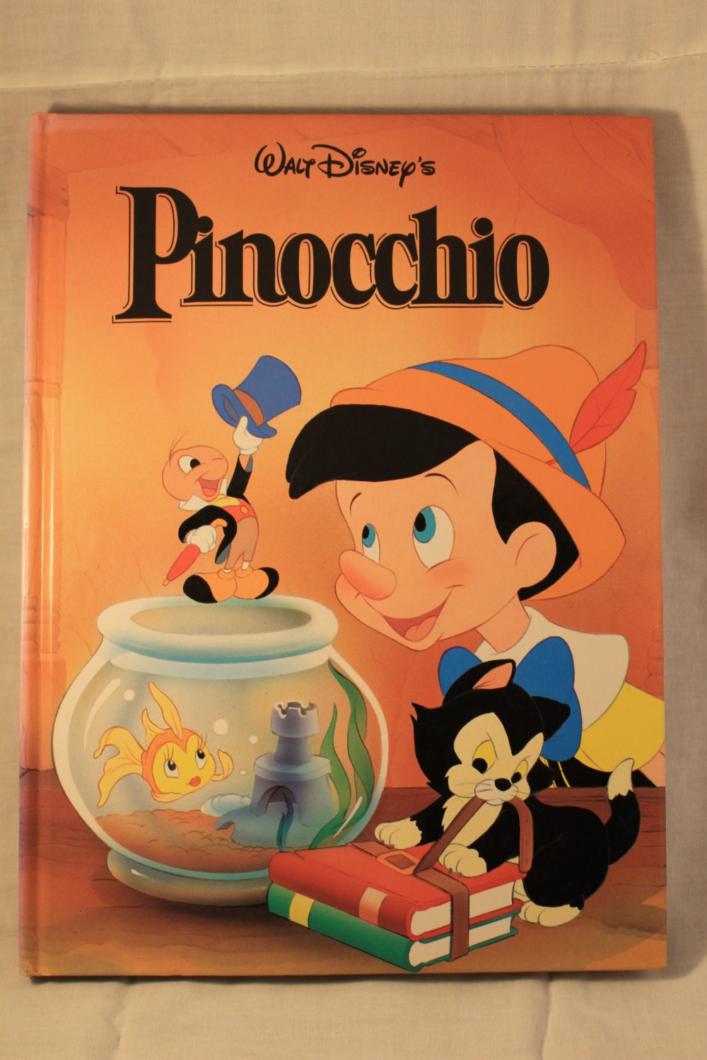 Pinocchio Vintage Children's Hard Cover Large Story Book Walt Disney 1991 