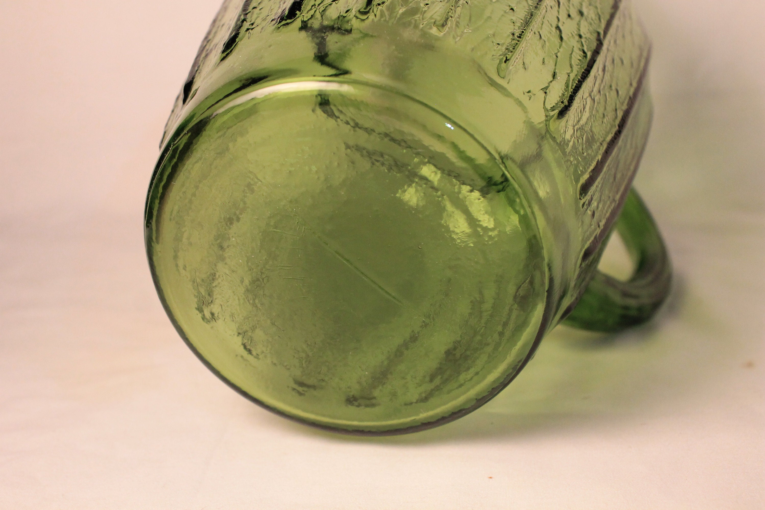 VINTAGE GREEN GLASS PITCHERS - Privet House Supply