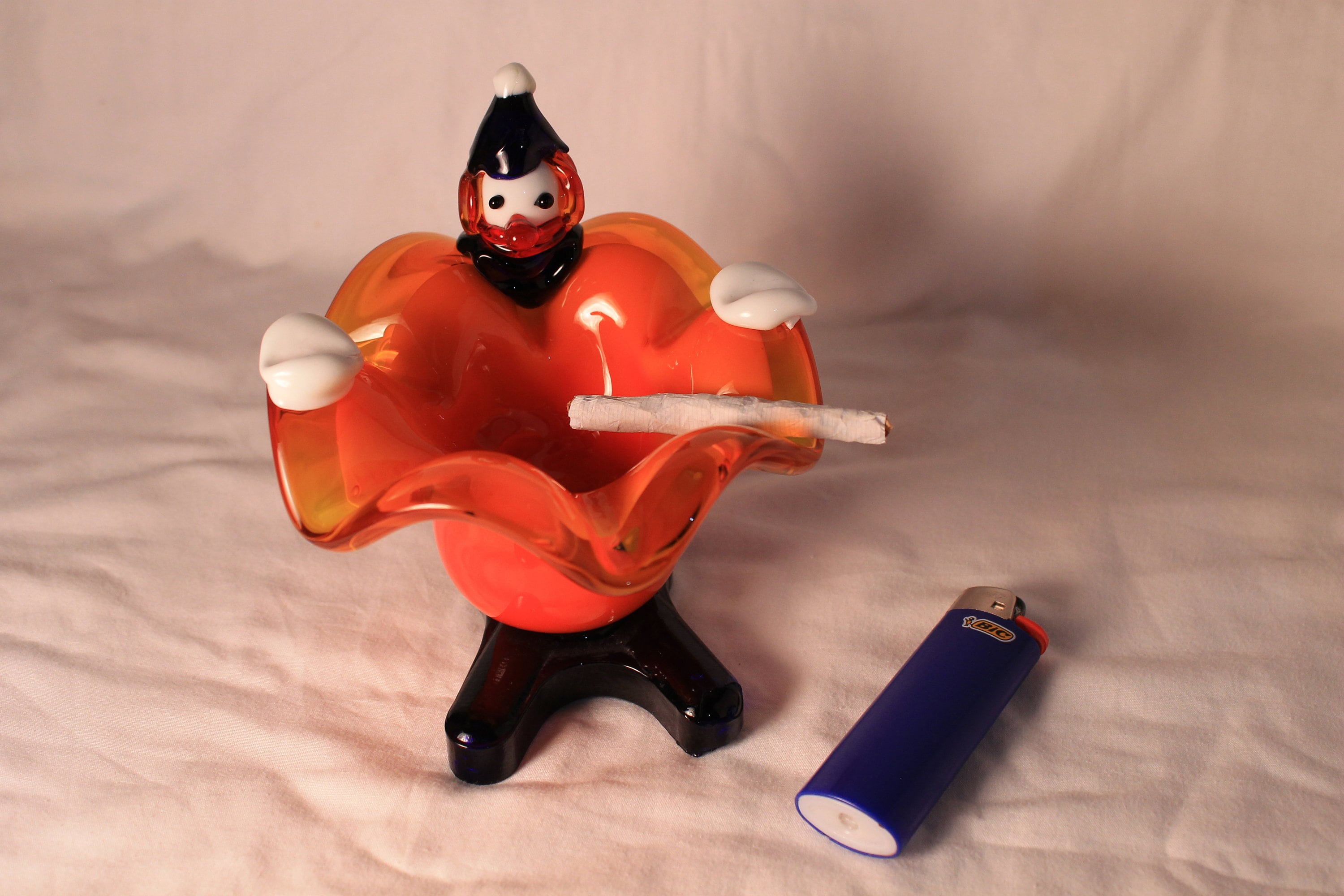 Clown Ashtray Vintage Art Glass OOAK Hand Made Murano Etsy