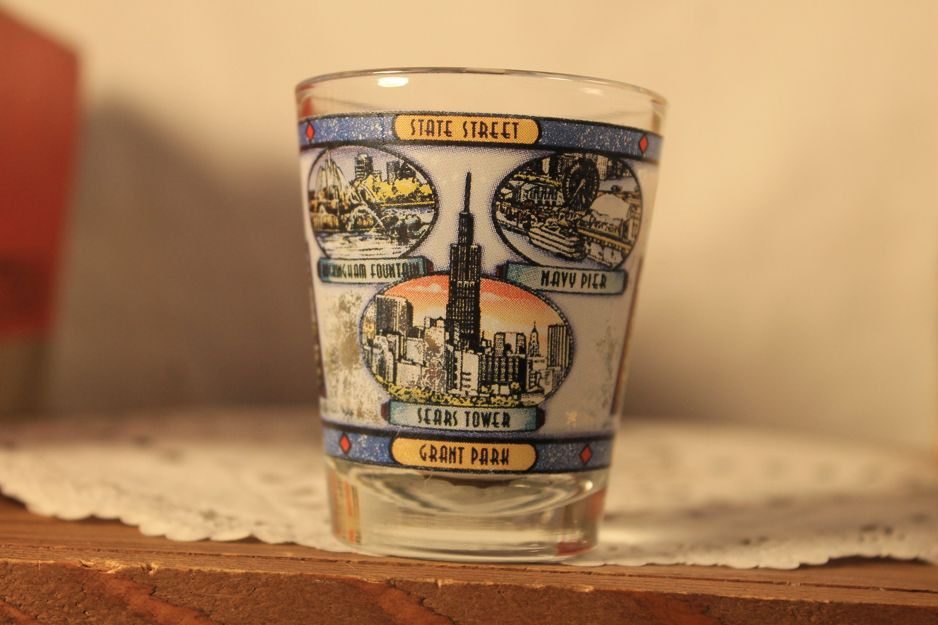 Chicago Shot Glass Vintage Travel Souvenir Tourist Attractions Etsy