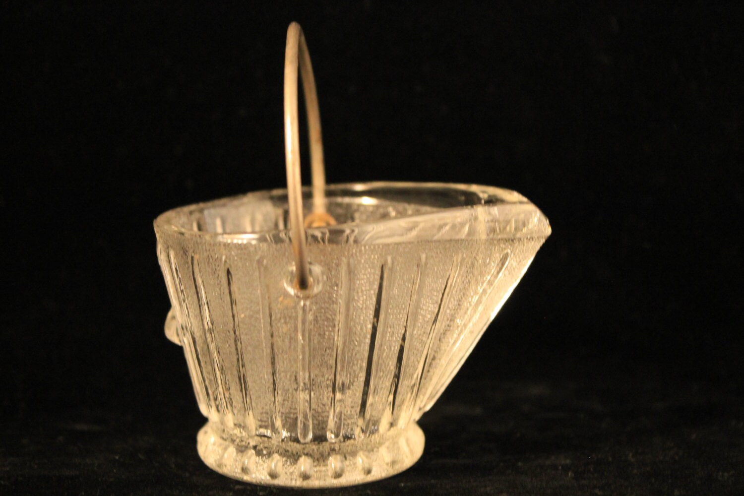 Ashtray Vintage Clear Glass Coal Bucket Federal Glass Etsy