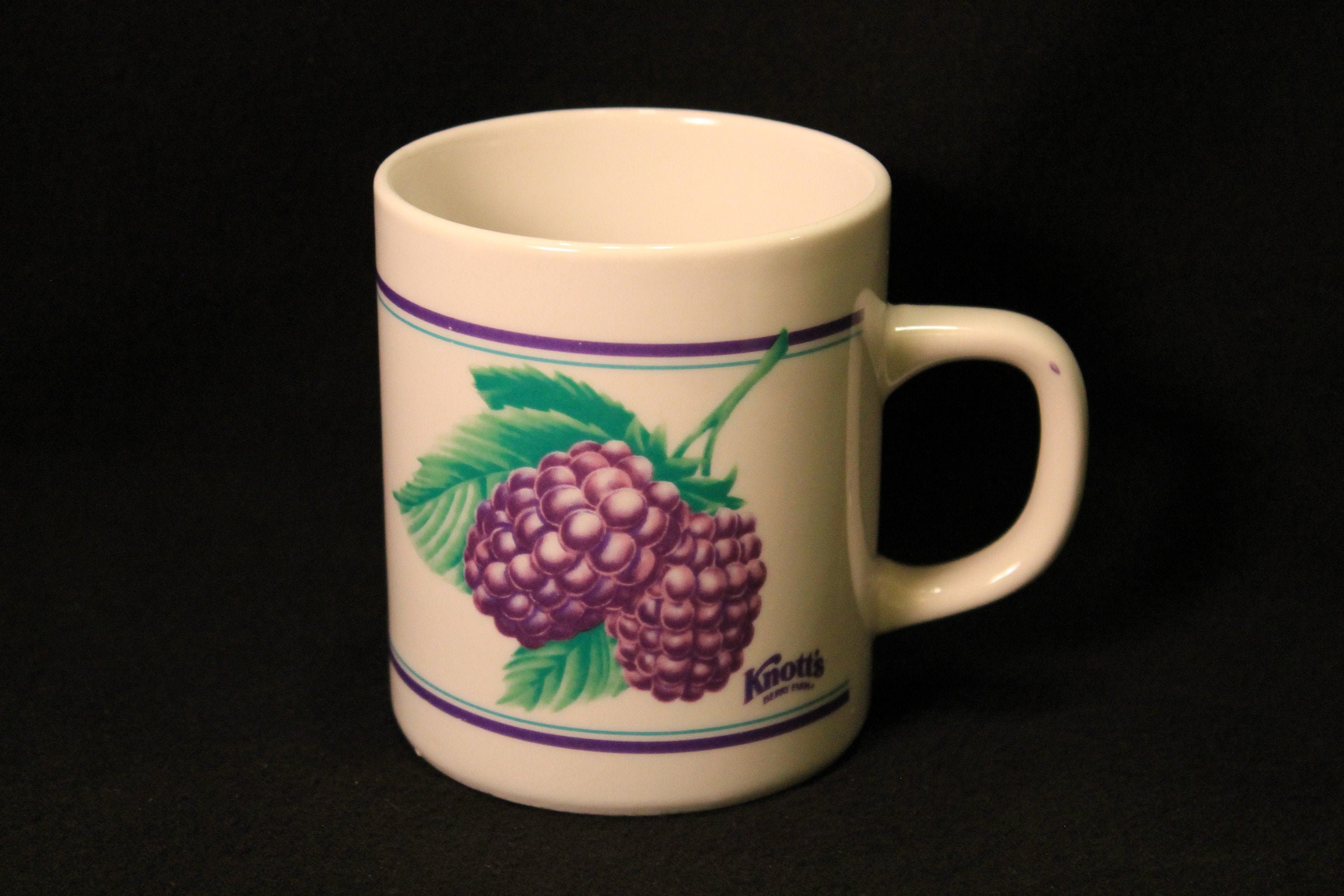 Knott's Berry Farm Porcelain Boysenberry Coffee Mug or Cup Etsy