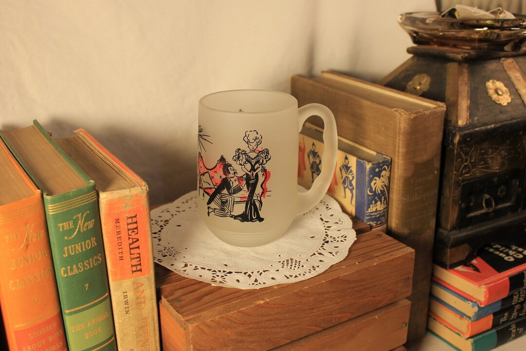 Vintage Marriage Humor Novelty Glass Beer Mug here's to Love Connubial