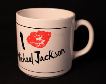 I Love Micheal Jackson Lips Mug Vintage Ceramic Mug Cup
