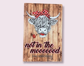 Not In The Mood Metal Sign