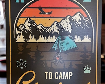 Camp Chugabrewski Metal Sign mountains camping beer