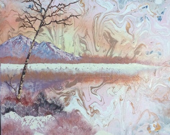 Abstract Winter Lake