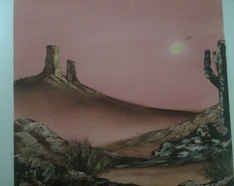 Desert sunset Painting