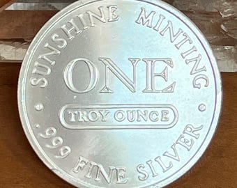 1 oz Sunshine Minting Eagle Silver Round - .999 Fine Silver - One Troy Ounce Bullion