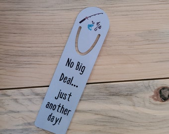 Fishing Bookmark, Fisherman Gift, Book Lover, Outdoorsman Gift