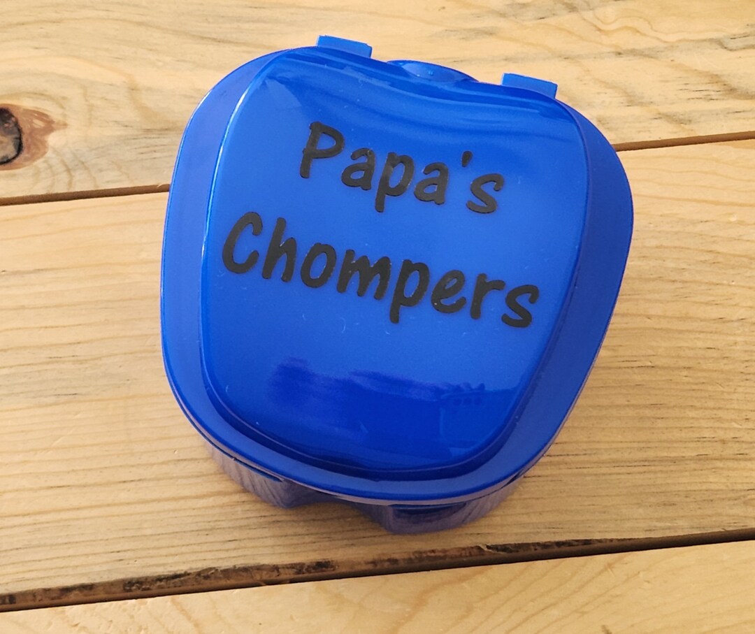 Papa's Chompers Denture Case, Personalized Denture Case, Funny Denture