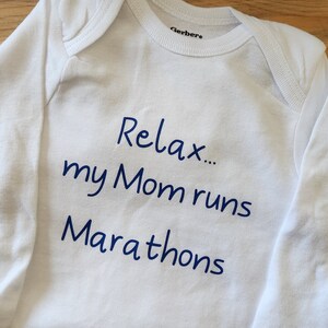 Relax My Mom Runs Marathons, Running Baby, My Dad Runs Marathons, Jogging Baby, Funny Baby, Gender Neutral Baby Clothes, Future Marathoner