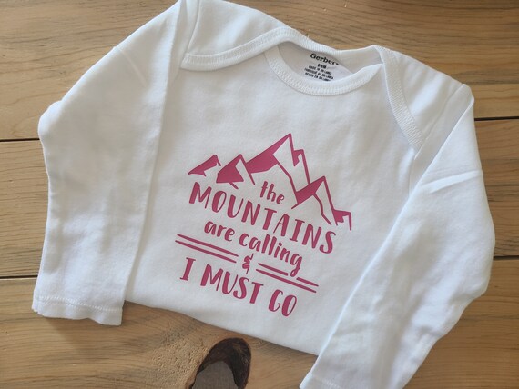 Las montañas están llamando ropa de bebé ropa de bebé de | Etsy México