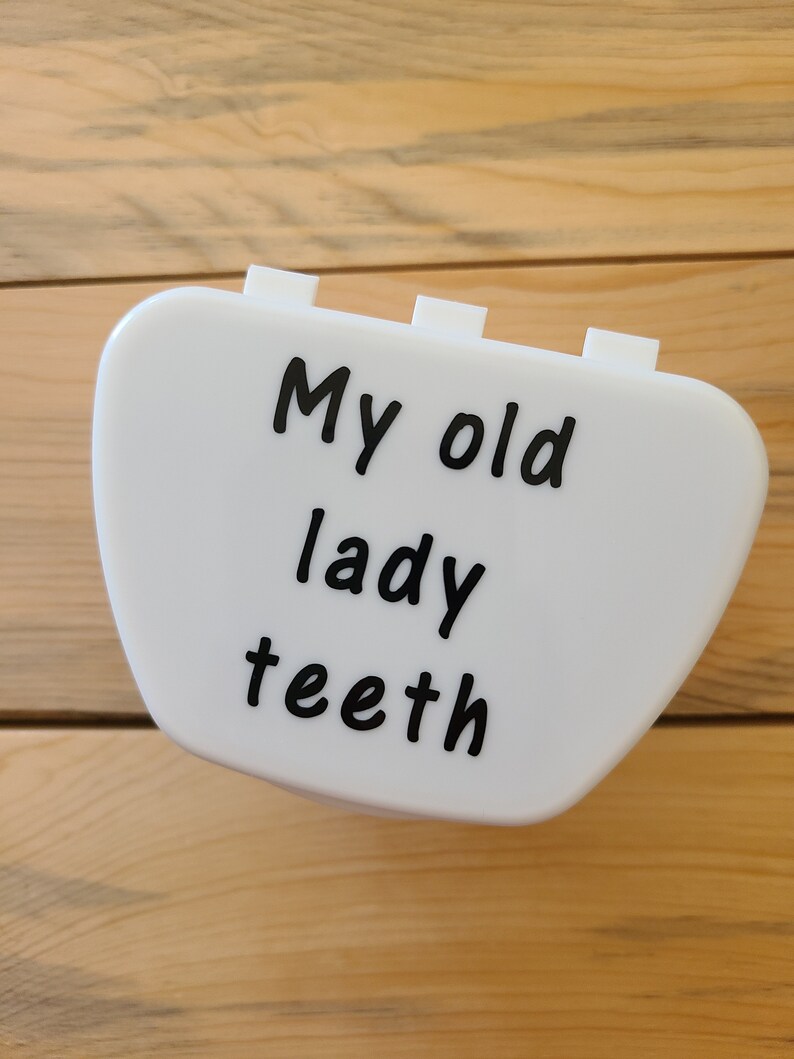 My Old Lady Teeth Funny Denture Cup Denture Case Dentures Etsy.de