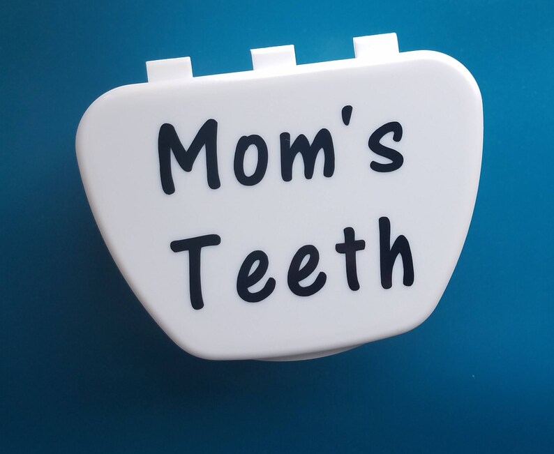 Mom's Teeth Funny Denture Cup Denture Case Dentures Etsy