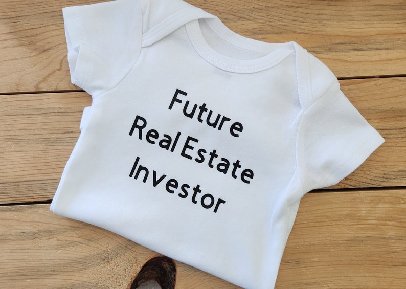 Future Real Estate Investor Baby Clothes, Real Estate Investor Baby Gift, Real Estate Investor Shirt, Real Estate Investor Gift, New Baby image 3