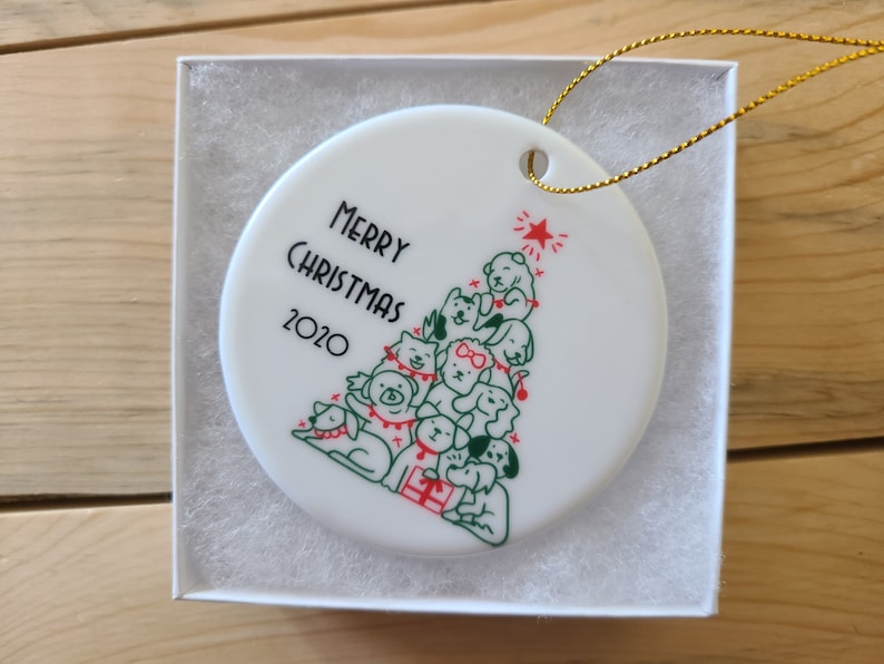 Dog Christmas Tree Dog Rescue Ornament Dog Sitter Gift image 1