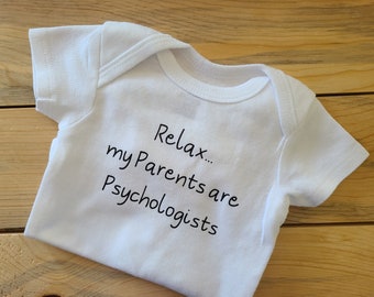 Parents Are Psychologist Baby Clothes, Pregnancy Announcement, Baby Gift For Psychologists, Psychology Shirt