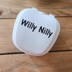 Personalized Denture Case, Personalized Denture Cup, Gag Gift, Over The Hill Gift, Personalized Retainer Case, Denture storage, Denture Bath