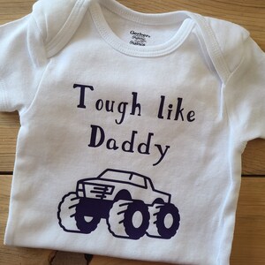 Tough Like Daddy Baby Clothes, Truck Baby Clothes, Funny Baby, Monster Truck Baby Clothes, Mechanic Baby Gift, Mudding Baby Clothes, Baby