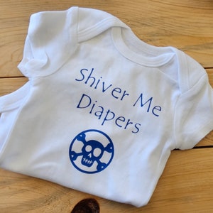 Shiver Me Diapers Baby Clothes, Pirate Baby Clothes, Funny Baby, Gender Neutral Baby Clothes, Pirate Baby Gift, Baby Pirate, Pregnancy Gift