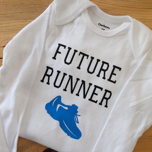 Future Runner Baby Clothes, Running Baby Gift, Marathon Runner Baby Gift, Athletic Trainer Baby Gift. Personal Trainer Baby Gift, Running