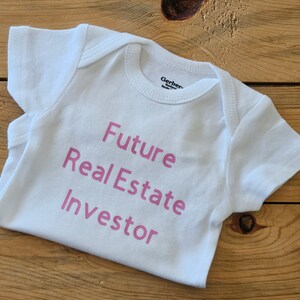 Future Real Estate Investor Baby Clothes, Real Estate Investor Baby Gift, Real Estate Investor Shirt, Real Estate Investor Gift, New Baby image 8