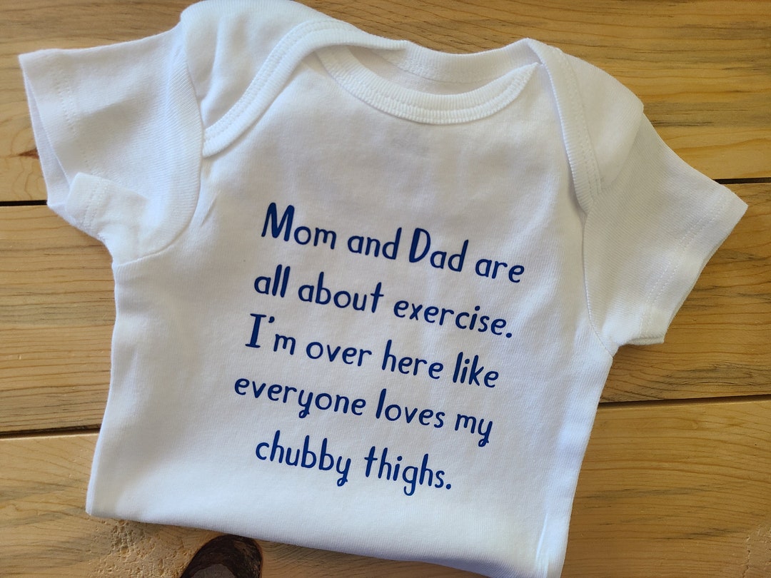 Chubby Thighs Exercise Baby Clothes Personal Trainer Baby Etsy
