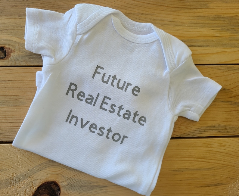 Future Real Estate Investor Baby Clothes, Real Estate Investor Baby Gift, Real Estate Investor Shirt, Real Estate Investor Gift, New Baby image 5