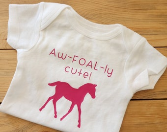 Horse Baby Clothes, Equestrian Baby Gift, Pregnancy Announcement, Future Farmer, Gender Neutral