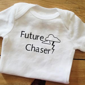 Future Storm Chaser Baby Clothes, Meteorologist Baby Gift, Pregnancy Announcement, Weather Man Shirt
