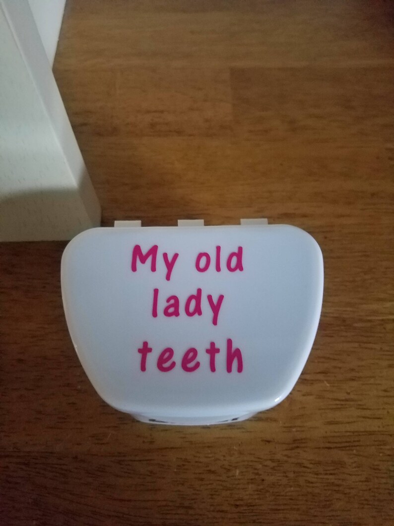 My Old Lady Teeth Funny Denture Cup Denture Case Dentures Etsy UK