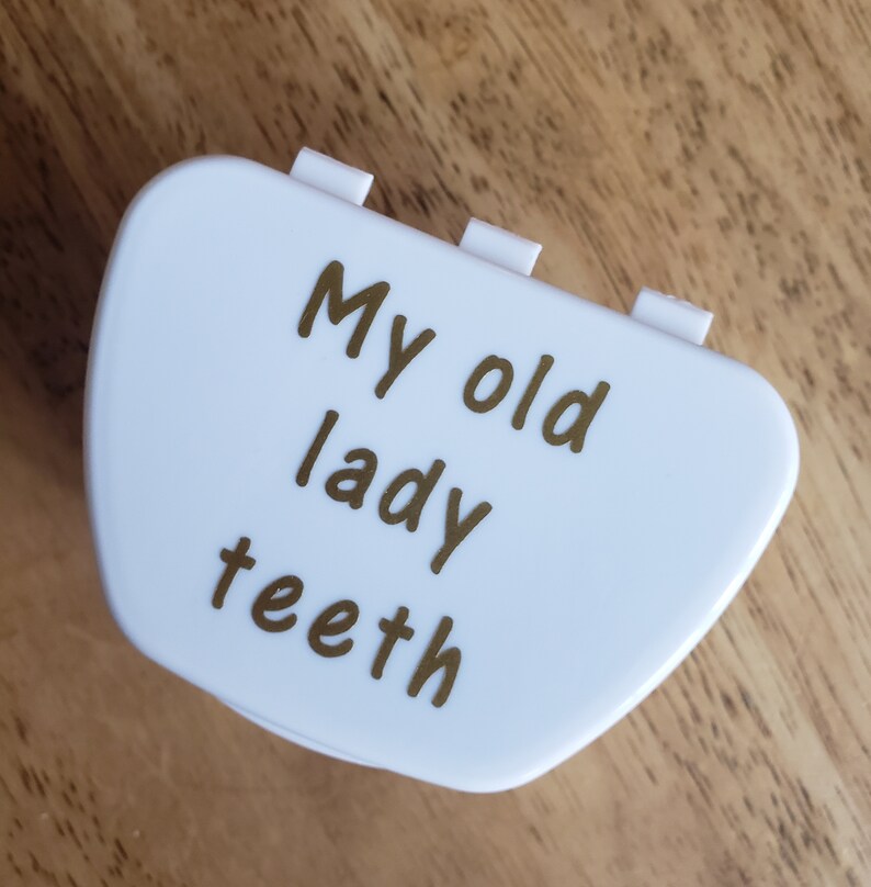 My Old Lady Teeth Funny Denture Cup Denture Case Dentures Etsy UK