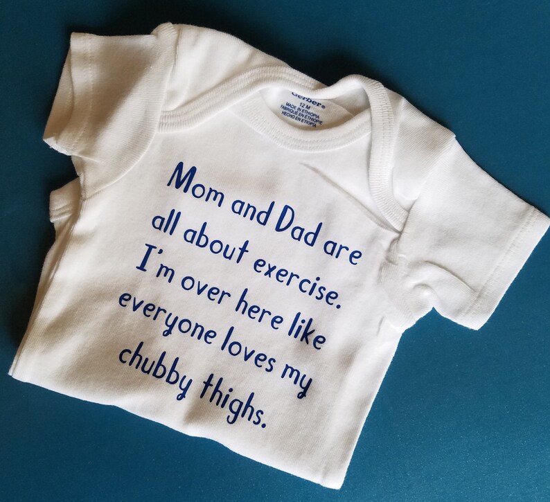 Chubby Thighs Exercise Baby Clothes Personal Trainer Baby Etsy