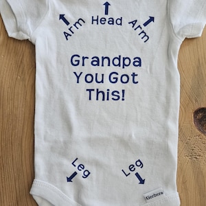Grandpa You Got This, Funny Baby, Gender Neutral Baby Clothes, Pregnancy Announcement, Grandpa To Be Gift, Grandpa Baby Gift, Grandpa Shirt
