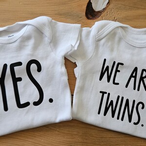 Yes We Are Twins Baby Clothes, Twins Baby Gift, Funny Twins Clothes, Pregnancy Announcement, Twins Announcement, We Are Having Twins, Baby