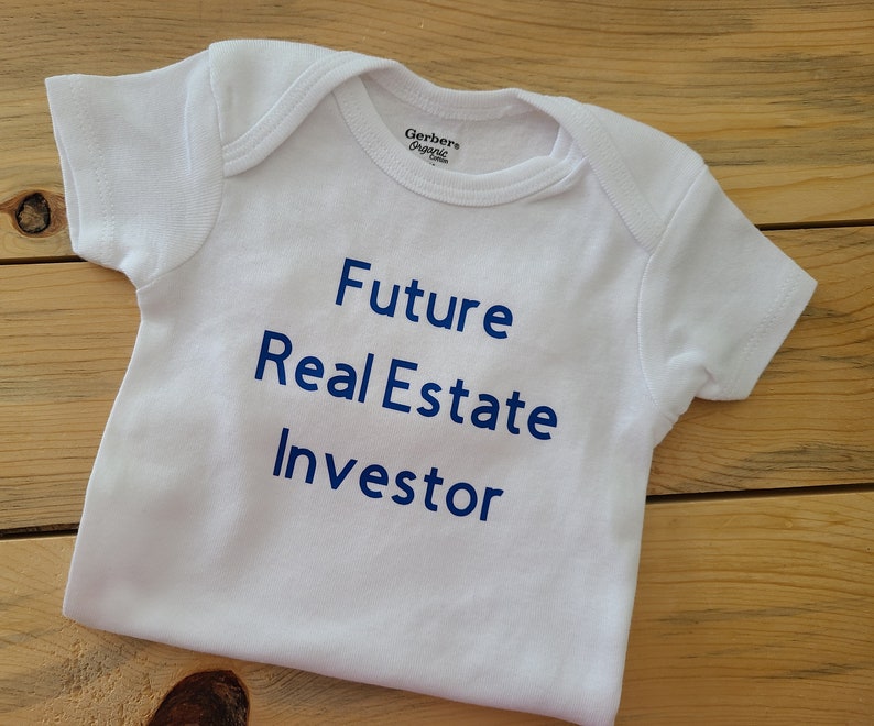 Future Real Estate Investor Baby Clothes, Real Estate Investor Baby Gift, Real Estate Investor Shirt, Real Estate Investor Gift, New Baby image 4