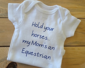 Mom's An Equestrian Baby Clothes, Horse Lover Gift, Pregnancy Announcement, Equestrian Shirt