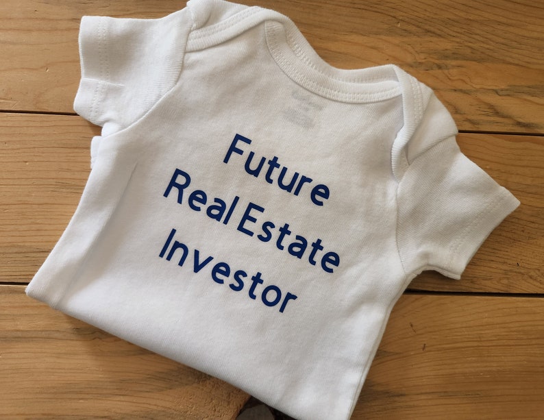 Future Real Estate Investor Baby Clothes, Real Estate Investor Baby Gift, Real Estate Investor Shirt, Real Estate Investor Gift, New Baby image 7