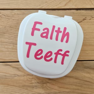 Falth Teeff Denture Cup, Denture Case, Funny Denture Cup, Gag Gift, Over The Hill Gift, New Dentures Gift, Denture storage, Denture Bath