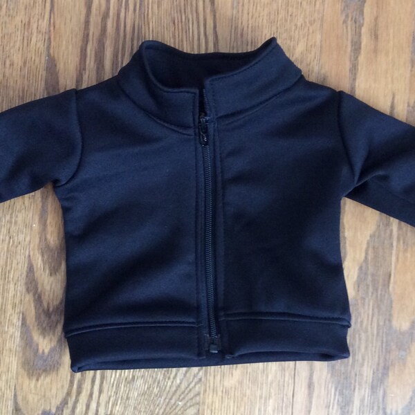 18" doll clothes warm-up jacket custom name option. Jacket only