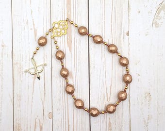 Apollo Pocket Prayer Beads with Bow and Arrow: Greek God of Music and the Arts, Health and Healing, Archery and the Sun