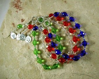 Meditation Bead Set for the Four Elements of Earth/Land, Air/Wind, Fire, and Water