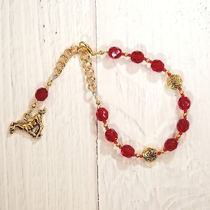 Aine Prayer Bead Bracelet: Irish Celtic Goddess of Midsummer, Sovereignty, Prosperity, Abundance