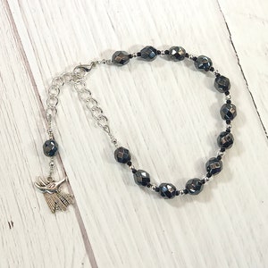 Anubis Prayer Bead Bracelet: Egyptian God of the Underworld and the Afterlife, Guardian of the Dead